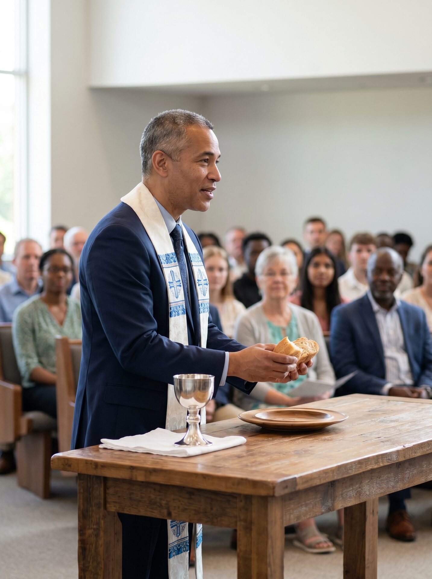 Pastor at Communion